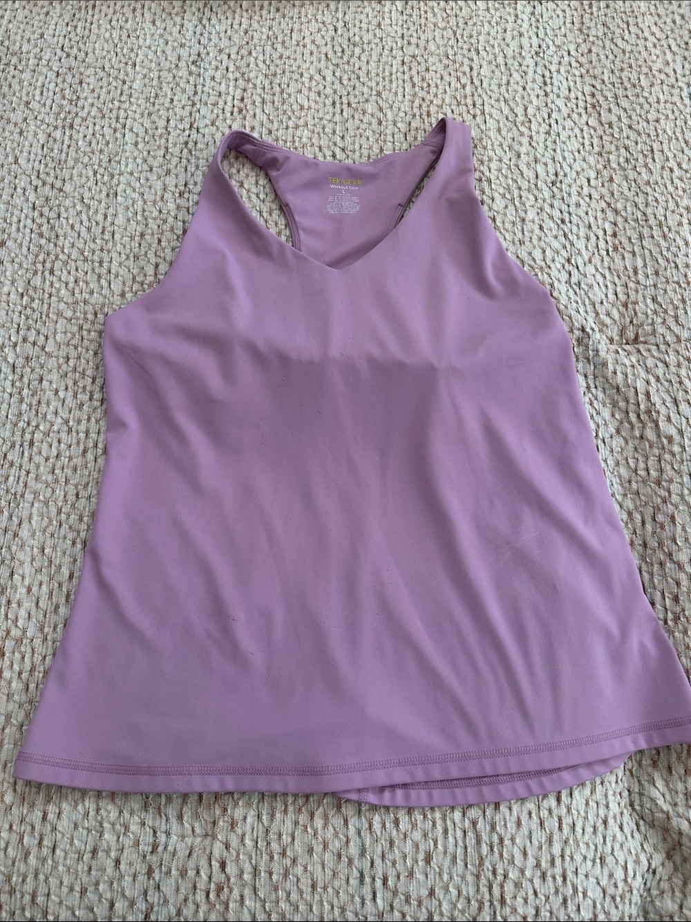 tek gear Lavender Racerback V-Neck Tank Top